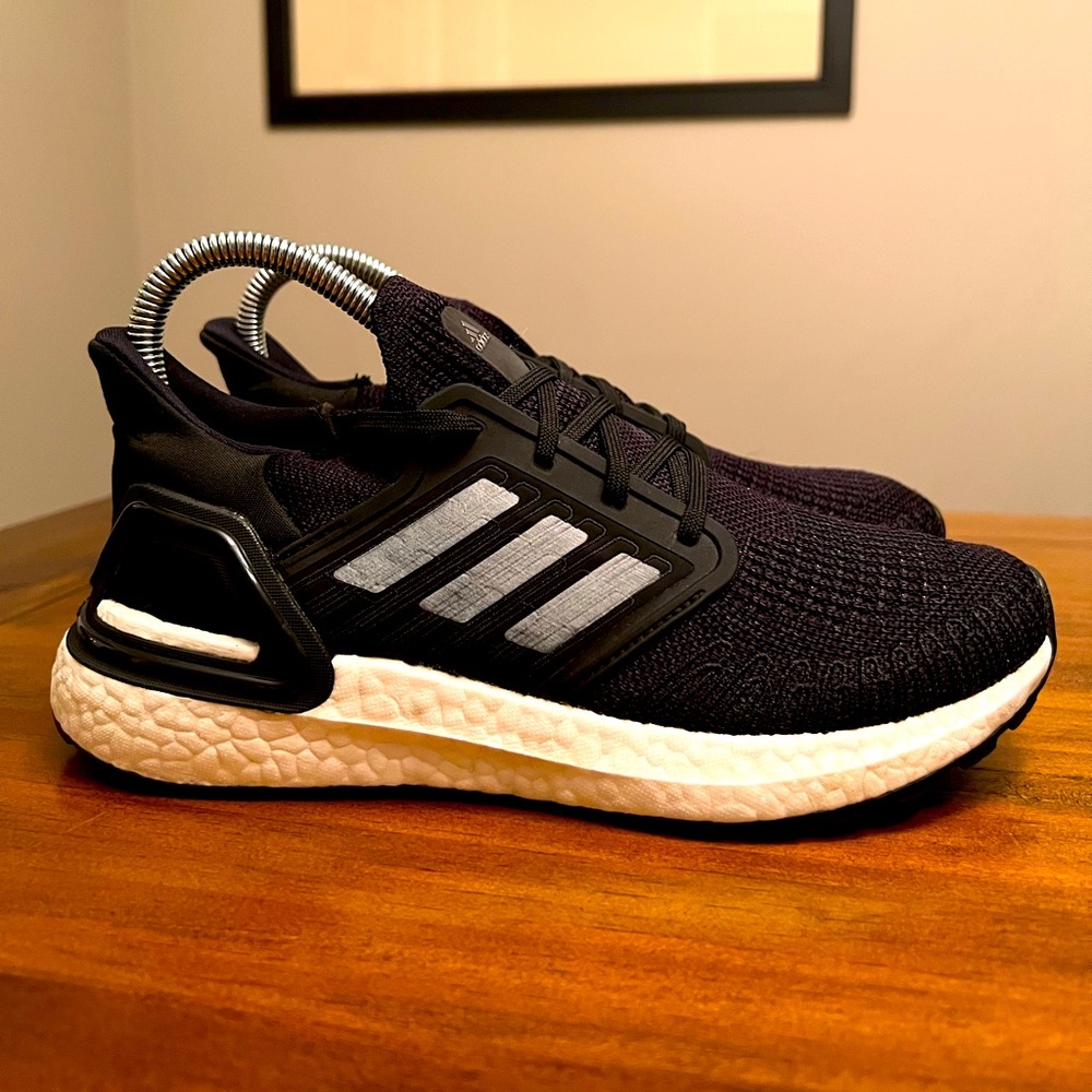 Adidas Ultraboost 20 Men's Size 5.5 Black White Running Shoes EF1043